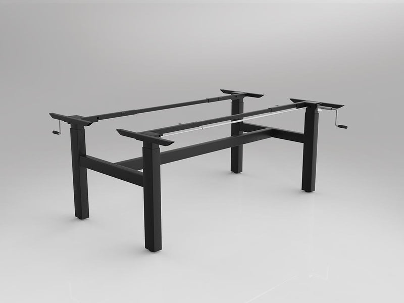 Agile Winder & Height Adjustable Shared Desking Frame Black