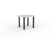 Axis Round Meeting Table White Black Powdercoat