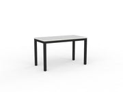 Axis Meeting Table 1200mmX600mm White Black Powdercoat