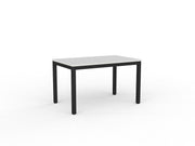 Axis Meeting Table 1200mmX750mm White Black Powdercoat