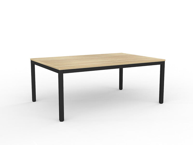Axis Meeting Table 1800mmX1200mm Natural Oak Black Powdercoat