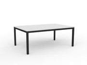 Axis Meeting Table 1800mmX1200mm White Black Powdercoat