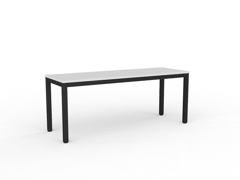 Axis Meeting Table 1800mmX600mm White Black Powdercoat
