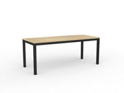Axis Meeting Table 1800mmX750mm Natural Oak Black Powdercoat