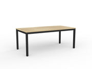 Axis Meeting Table Natural Oak Black Powdercoat