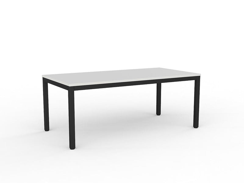Axis Meeting Table White Black Powdercoat
