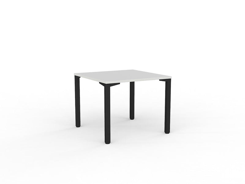 Axis Meeting Table 900mmX900mm White Black Powdercoat