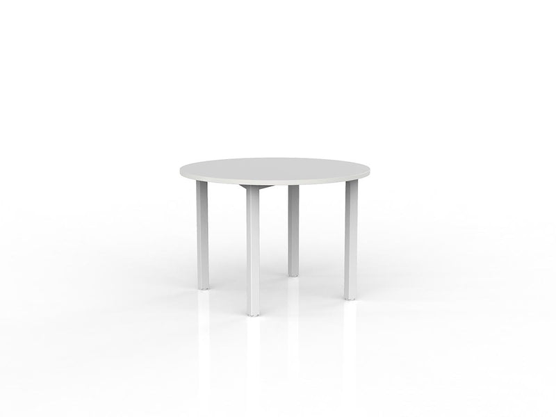 Axis Round Meeting Table White White Powdercoat