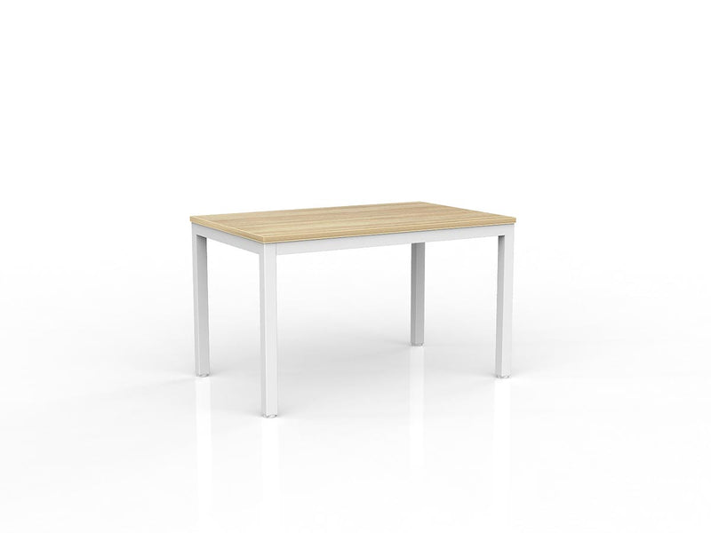 Axis Meeting Table 1200mmX750mm Natural Oak White Powdercoat