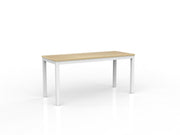 Axis Meeting Table 1500mmX600mm Natural Oak White Powdercoat