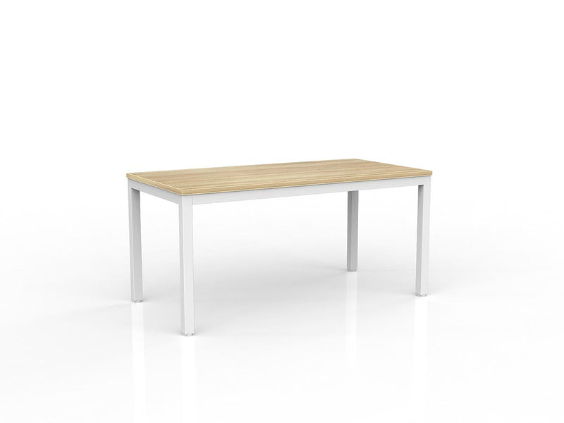 Axis Meeting Table Natural Oak White Powdercoat