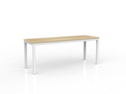 Axis Meeting Table 1800mmX600mm Natural Oak White Powdercoat