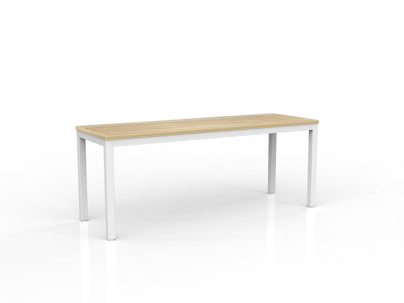 Axis Meeting Table 1800mmX600mm Natural Oak White Powdercoat