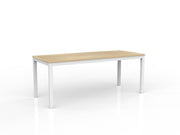 Axis Meeting Table 1800mmX750mm Natural Oak White Powdercoat