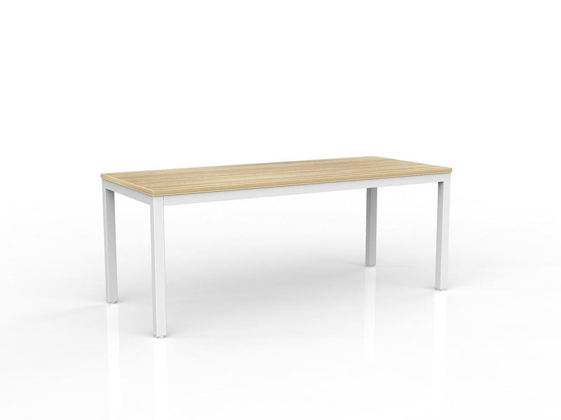 Axis Meeting Table 1800mmX750mm Natural Oak White Powdercoat