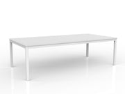 Axis Meeting Table 2400mmX1200mm White White Powdercoat