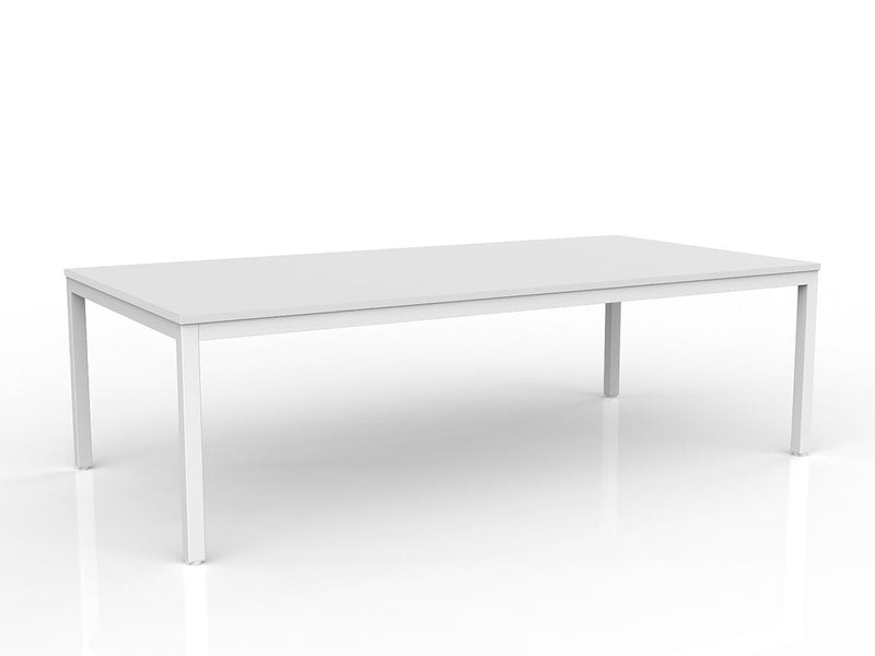 Axis Meeting Table 2400mmX1200mm White White Powdercoat