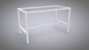Axis Square Leg Bar Leaner Frame White