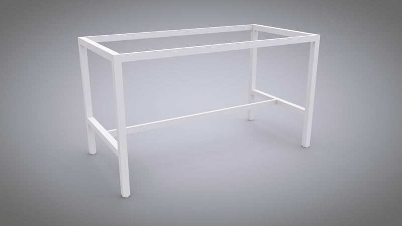 Axis Square Leg Bar Leaner Frame White
