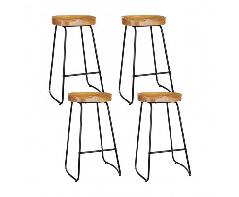 Artiss Set of 4 Vintage Tractor Bar Stools Retro Bar Stool Industrial Chairs 75cm
