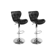 Artiss Set of 2 Pu Leather Bar Stools Black