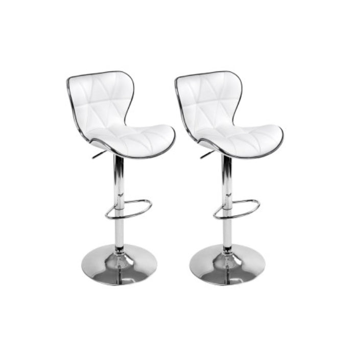 Artiss Set of 2 Pu Leather Bar Stools White