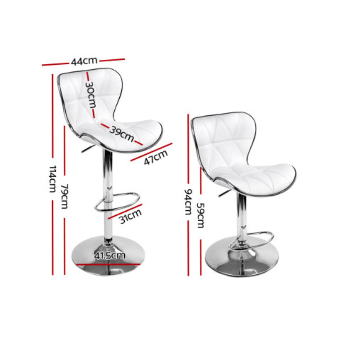 Artiss Set of 2 Pu Leather Bar Stools