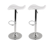 Artiss Set of 2 Gas Lift Bar Stools Swivel Chairs Pu Leather Chrome