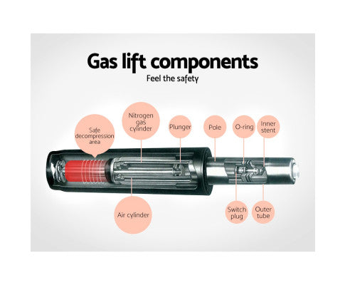 Artiss Set of 2 Gas Lift Bar Stools Swivel Chairs Pu Leather Chrome
