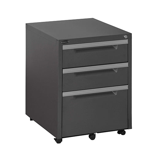 Steelco - Classic Range Mobile Pedestal Graphite Ripple