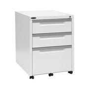 Steelco - Classic Range Mobile Pedestal One File Drawer & 2 Box Drawers White Satin