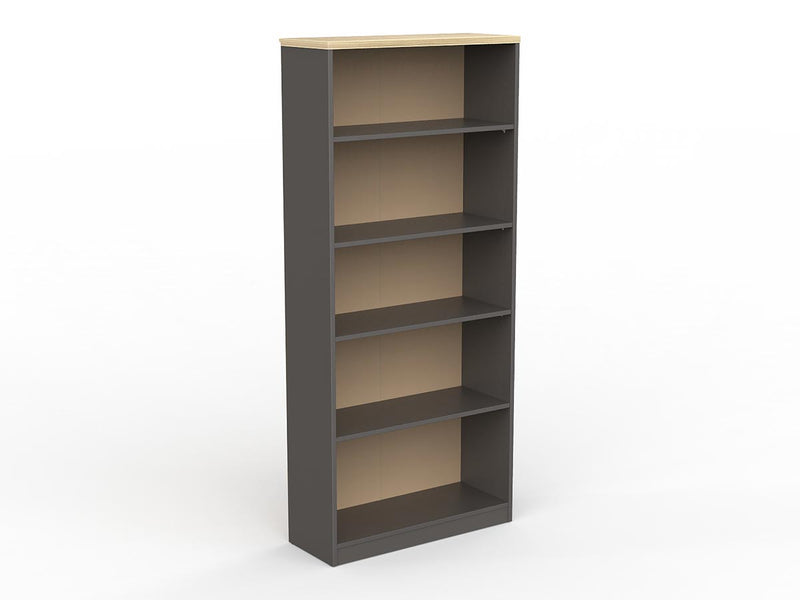 EkoSystem Bookcase 1800mm Charcoal Melamine