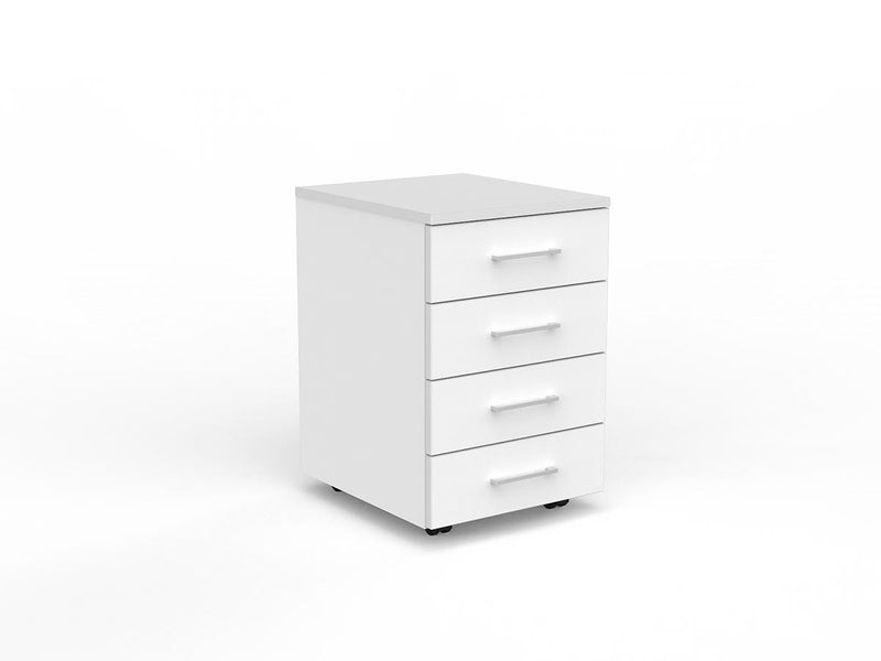 EkoSystem Mobile 4-Drawer Unit White
