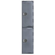 Steelco Heavy Duty HDPE Locker - Full Height Two Door Grey