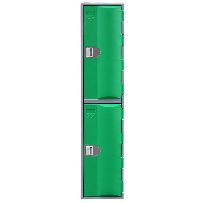 Steelco Heavy Duty HDPE Locker - Full Height Two Door Green
