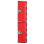 Steelco Heavy Duty HDPE Locker - Full Height Two Door Red