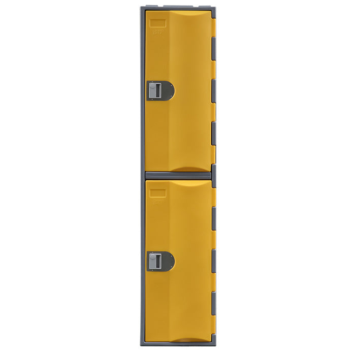Steelco Heavy Duty HDPE Locker - Full Height Two Door Yellow