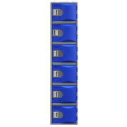 Steelco Heavy Duty HDPE Locker - Full Height Six Door Navy Blue