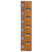 Steelco Heavy Duty HDPE Locker - Full Height Six Door Coffee