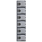 Steelco Heavy Duty HDPE Locker - Full Height Six Door Grey