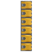 Steelco Heavy Duty HDPE Locker - Full Height Six Door Yellow