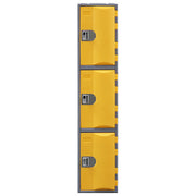 Steelco Heavy Duty HDPE Locker - Full Height Three Door Yellow