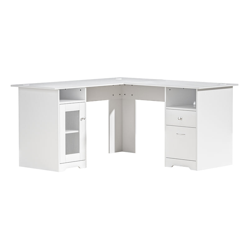 Artiss Corner Computer Desk Office Study Desks Table L-Shape Drawers Tables Default Title