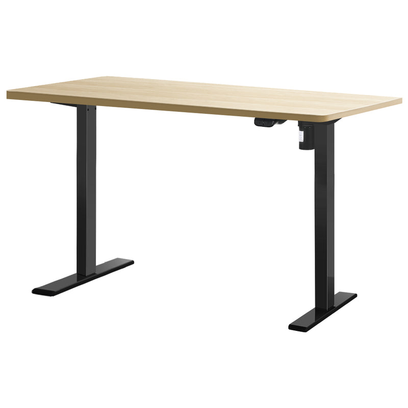 Artiss Standing Desk Motorised Adjustable Desk Oak Black