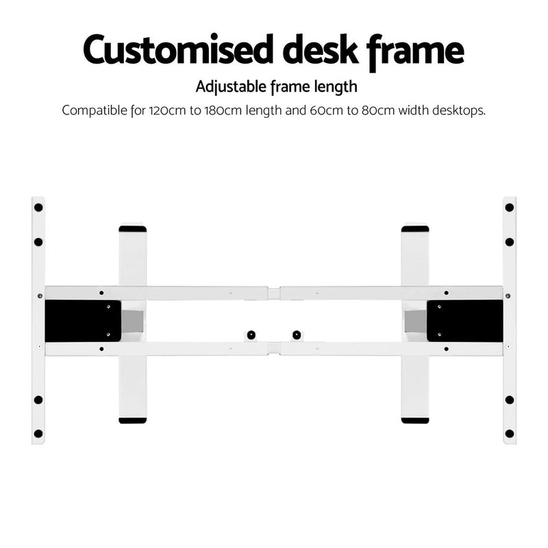 Artiss Standing Desk Frame Only Dual Motor Motorised Black