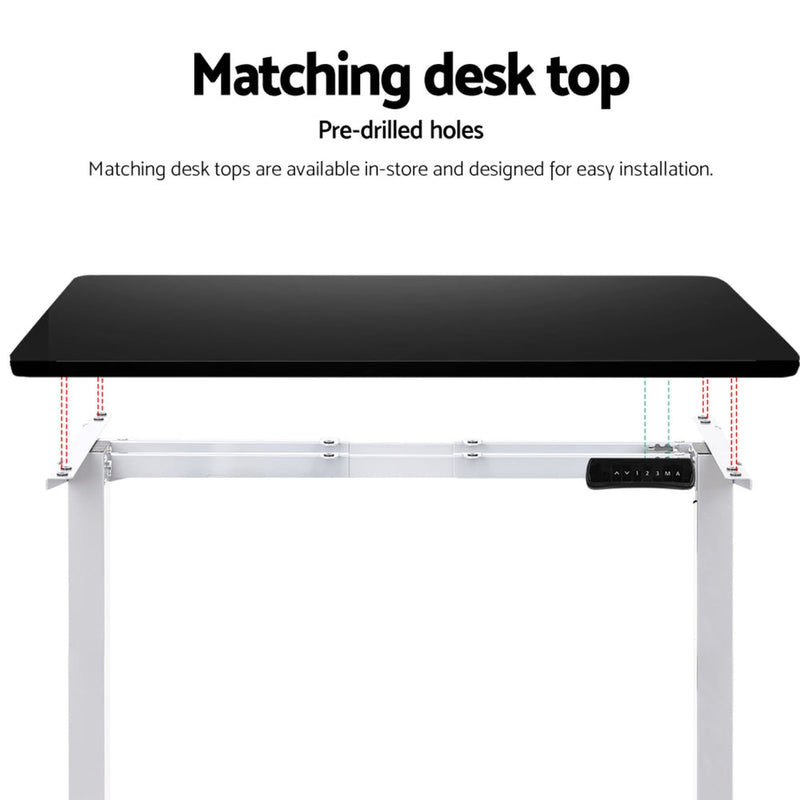 Artiss Standing Desk Frame Only Dual Motor Motorised Black