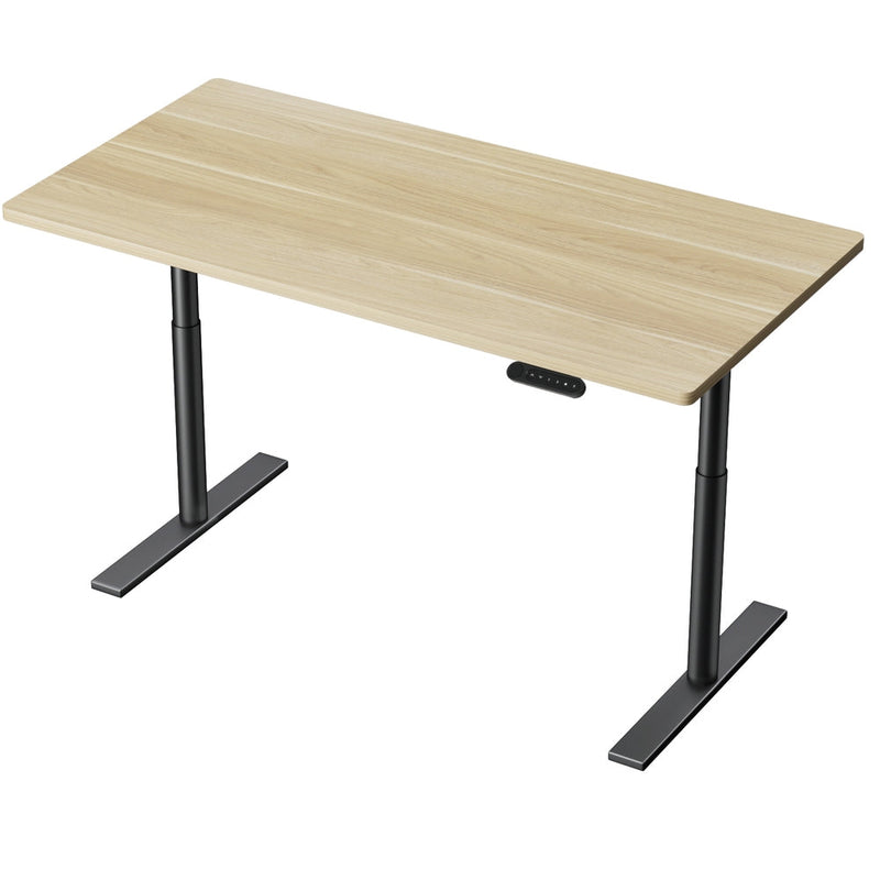 Artiss Standing Desk Motorised Electric Dual Motor Height-adjustable 140cm White Oak Black