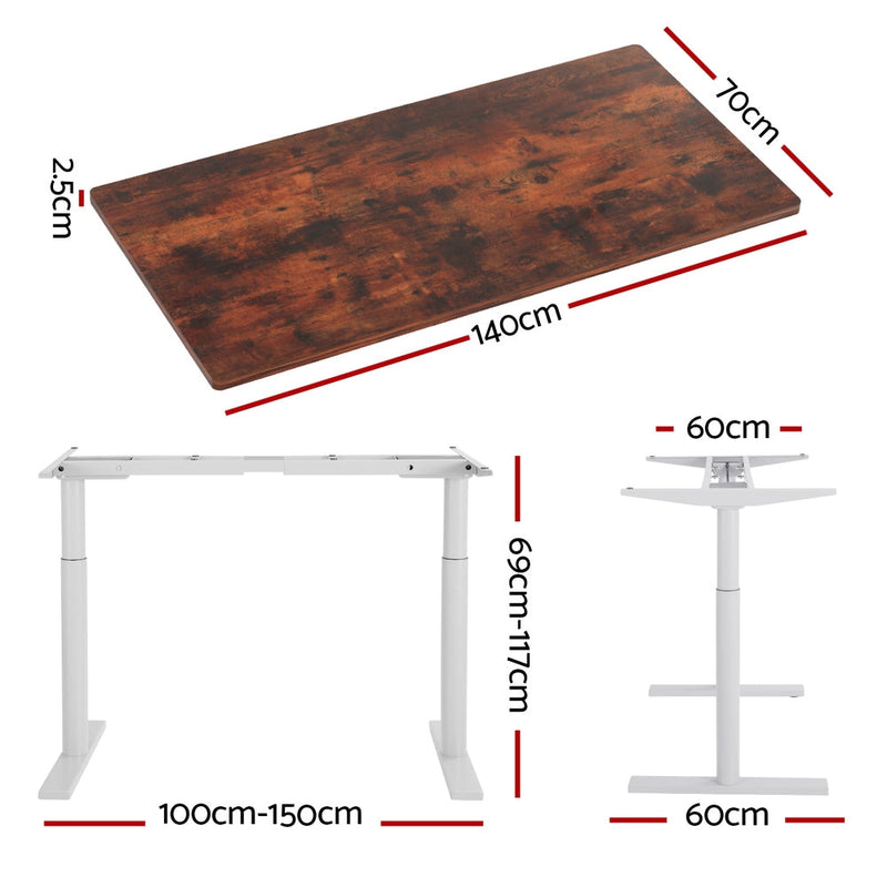 Artiss Standing Desk Motorised Electric Dual Motor Height-adjustable