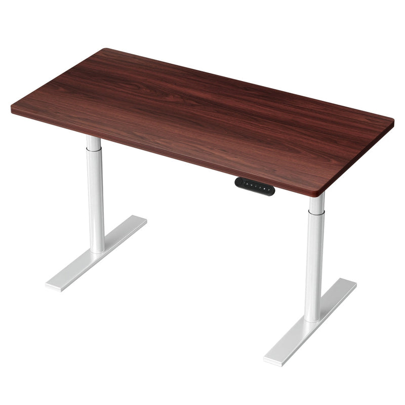 Artiss Standing Desk Motorised Electric Dual Motor Height-adjustable 120cm Walnut White