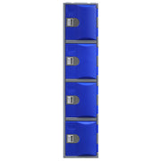 Steelco Heavy Duty HDPE Locker - Full Height Four Door Navy Blue